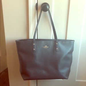 Navy Blue Coach Tote